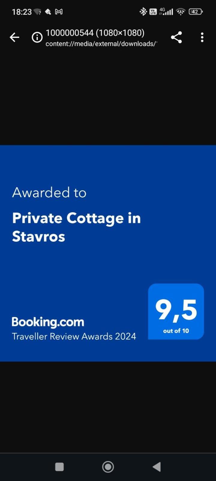 Private Cottage in Stavros Marandokhórion Camera foto